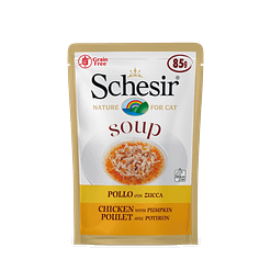 Schesir Cat Pouches in Soup With Chicken with Pumpkin Wet Cat Food 85g