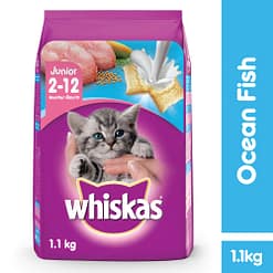 Whiskas Cat Food Dry Food Junior Ocean Fish with Milk 1.1kg