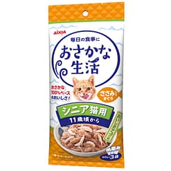 Aixia Fish Life Senior - Tuna w/Chicken Fillet Cat Food 60g x 4