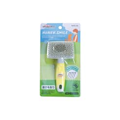 DoggyMan Honey Smile Soft Round Tip Slicker Brush for Dogs