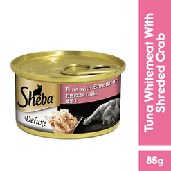 Sheba Can Cat Food Wet Food Tuna Whitemeat w/ Shredded Crab 85g