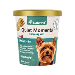 NaturVet Quiet Moments Calming Aid Plus Melatonin For Dog 70ct