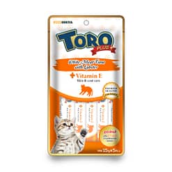 Toro Plus White Meat Tuna With Lobster and Vitamin E for Skin and Coat for Cats 15g x 5pcs