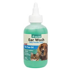 NaturVet Ear Wash With Tea Tree Oil for Dog & Cat 4oz