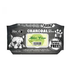 Absorb Plus Charcoal Pet Wipes 80pcs