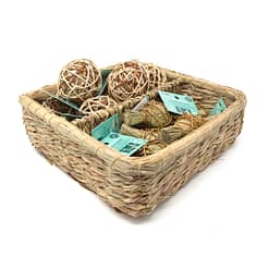 Oxbow Enriched Life - Deluxe Hay Wrap & Rattan Ball Basket for Small Animals