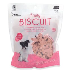 BOW WOW Strawberry Flavored Dog Biscuits 220g