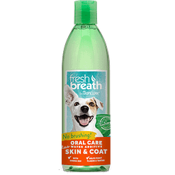 TropiClean Fresh Breath Oral Care Water Additive Plus Skin & Coat