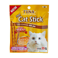 BOW WOW Mini Cat Stick - Tuna & Chicken Cat Treats 3stick 20g