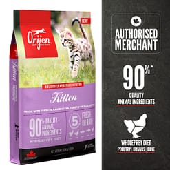 ORJEN Kitten Freeze-Dried Infused Dry Cat Food