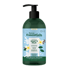 TropiClean Essentials Goat's Milk Shampoo for Dogs, Puppies and Cats 16oz