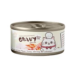 Jollycat Fresh White Meat Tuna & Shrimp & Calamari in Gravy Canned Food for Cats 80g