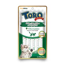 Toro Plus White Meat Tuna With Cod Fish and Glucoamine for Joint Health for Cats 15g x 5pcs