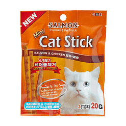 BOW WOW Mini Cat Stick Salmon Cat Treats 20g