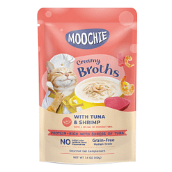 Moochie Creamy Broth with Tuna & Shrimp Wet Cat Food 40g