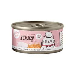 Jollycat Premium White Meat Tuna & Salmon in Jelly Canned Food for Cats 80g