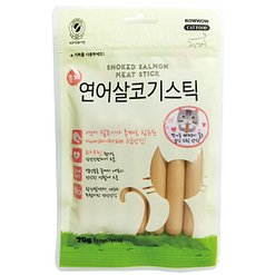 BOW WOW Smoked Salmon Meat Sticks Cat Treats 70g