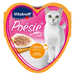 Vitakraft Poesie Hearts Turkey in Cheese Sauce Tray 85g