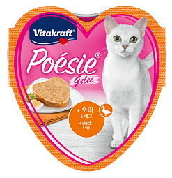 Vitakraft Poesie Hearts Duck & Egg Tray in Jelly 85g