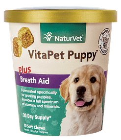 NaturVet VitaPet Puppy Plus Breath Aid 70ct