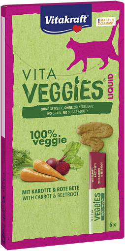 Vitakraft Vita Veggies Liquid Carrot Wet Cat Food 6x15g