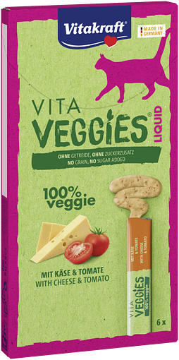 Vitakraft Vita Veggies Liquid Cheese & Tomato Wet Cat Food 6x15g