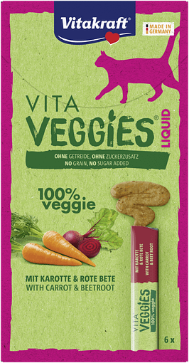 Vitakraft Vita Veggies Liquid Carrot Wet Cat Food 6x15g