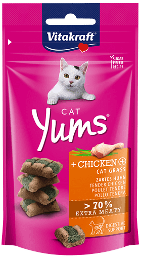 Vitakraft Cat Yums Chicken & Cat Grass 40g