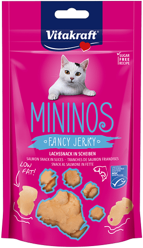 Vitakraft Mininos Salmon Fancy Jerky Cat Treats 40g