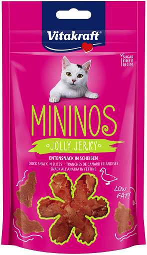 Vitakraft Mininos Duck Jolly Jerky Cat Treats 40g