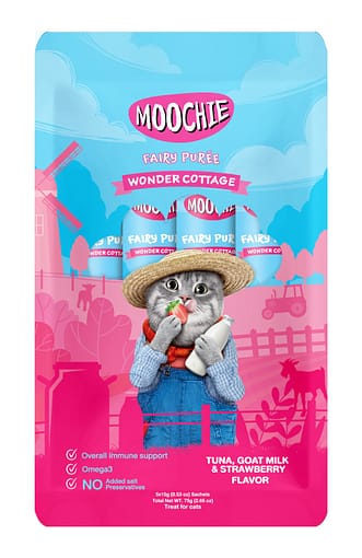 Moochie Tuna Goat Milk & Strawberry Fairy Purée