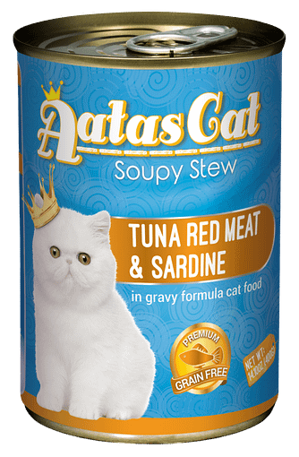 Aatas Cat Soupy Stew Tuna Red Meat w Sardine 400g