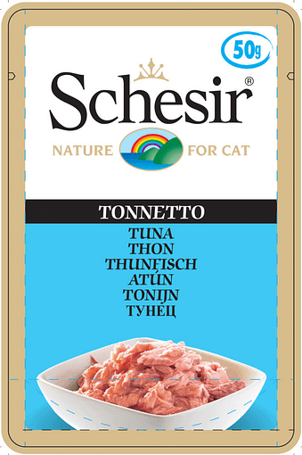 Schesir Cat Pouches with Tuna Wet Cat Food 50g