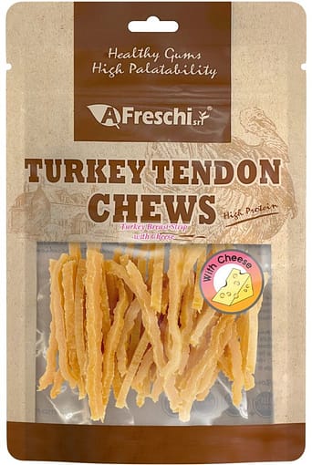 Afreschi Turkey Breast Stripe with Cheese Dog Treats 115g