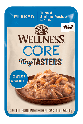 Wellness Core Tiny Tasters Flaked Tuna&Shrimp Wet Cat Food