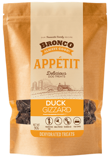 Bronco Duck Gizzard Appétit Dog Treats 90g