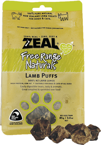 Zeal Free Range Naturals Lamb Puffs for Dogs & Cats