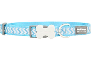 Red Dingo Bucklebone Reflective Ziggy Collar - Turquoise