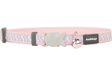 Red Dingo Cat Reflective Ziggy Collar - Pink