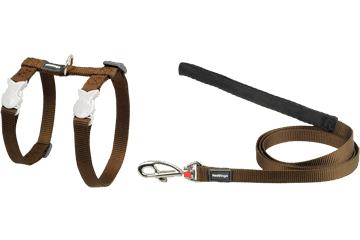 Red Dingo Cat Combo Classic - Harness & Lead - Brown