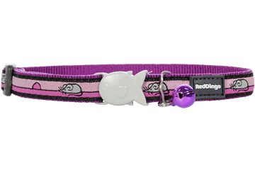 Red Dingo Cat Design Collar - Mouse Purple