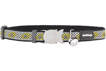 Red Dingo Cat Design Collar - Monty Black