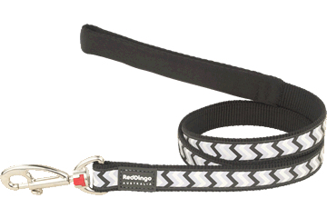 Red Dingo Fixed Reflective Ziggy Lead - Black