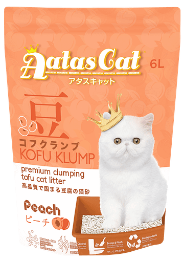 Aatas Cat Kofu Klump Tofu Cat Litter Peach 6L