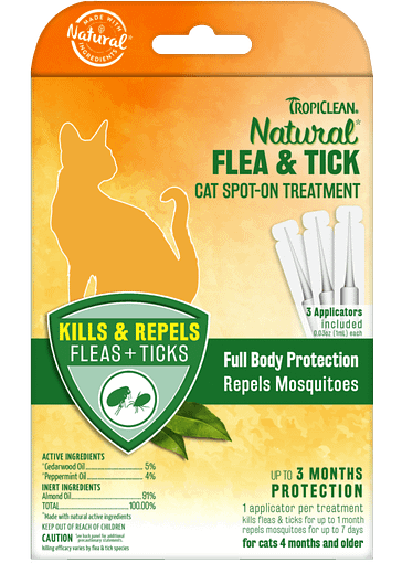 TropiClean Natural Flea & Tick Cat Spot on Treatment