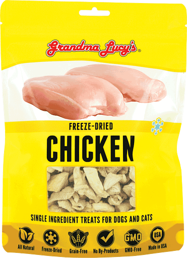 Grandma Lucy's Freeze Dried Singles Chicken Dog & Cat Treats 3.5oz