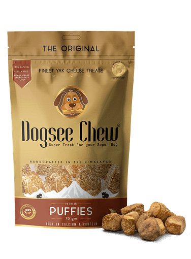 Dogsee Chew Puffies Bite-Sized Dog Training Treats 70g