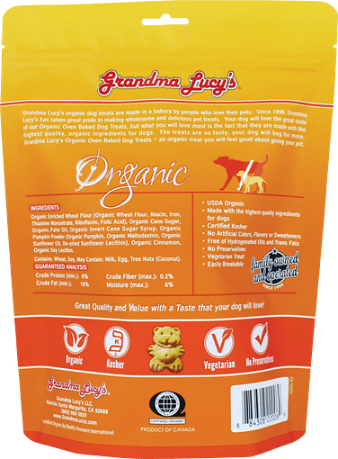 Grandma Lucy's Organic Pumpkin Oven Baked Dog Treats