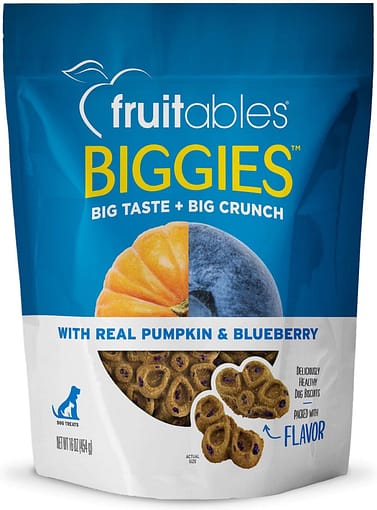 Fruitables Biggies Pumpkin & Blueberry 16oz Dog Treats