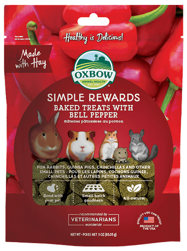 Oxbow Simple Rewards Baked Treats with Bell Pepper for Small Animals